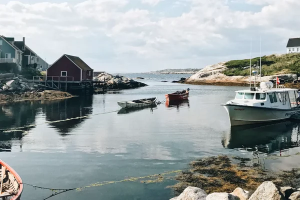 Fishing boats in the harbour at Peggys Cove, Nova Scotia
